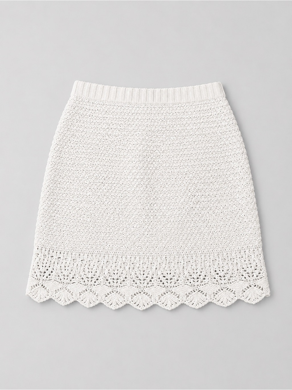 Hollister Women's White Crochet Knit Mini Skirt Size
Medium Double Layer Lined - Picture 4 of 7